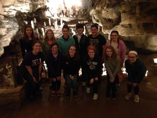 Honors students enjoy a tour of Marengo Cave.